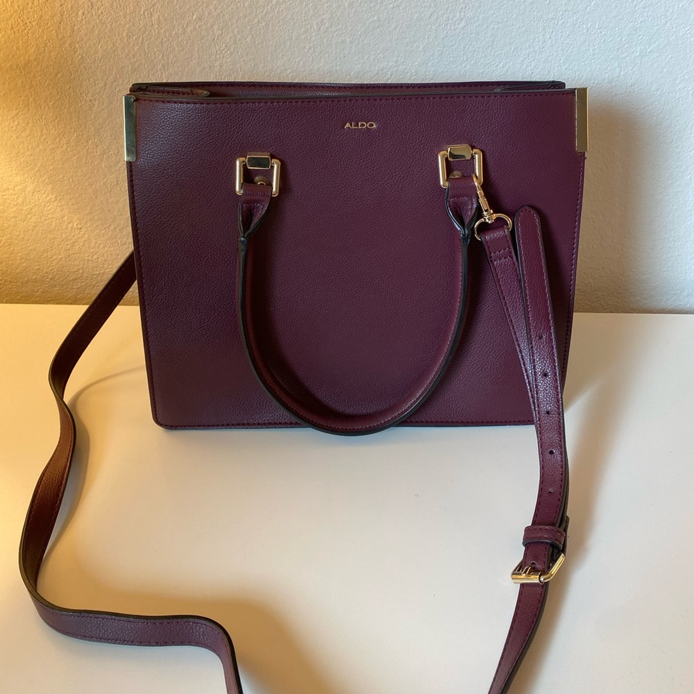 Aldo Plum shoulder bag w/ crossbody strap